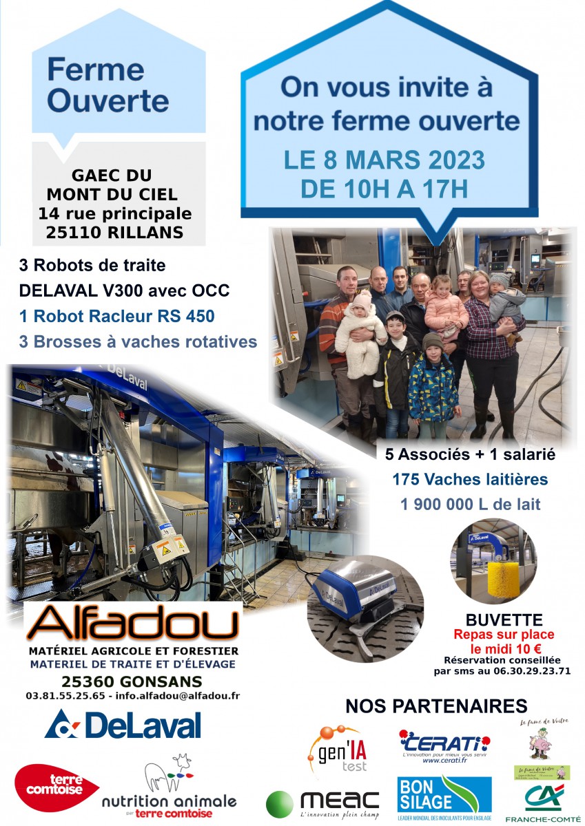 FERME OUVERTE - mercredi 8 mars 2023